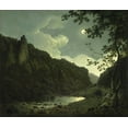 thumbnail image 2 of Wright, Joseph 23x20 White Modern Wood Framed Museum Art Print Titled - Dovedale by Moonlight, 2 of 4