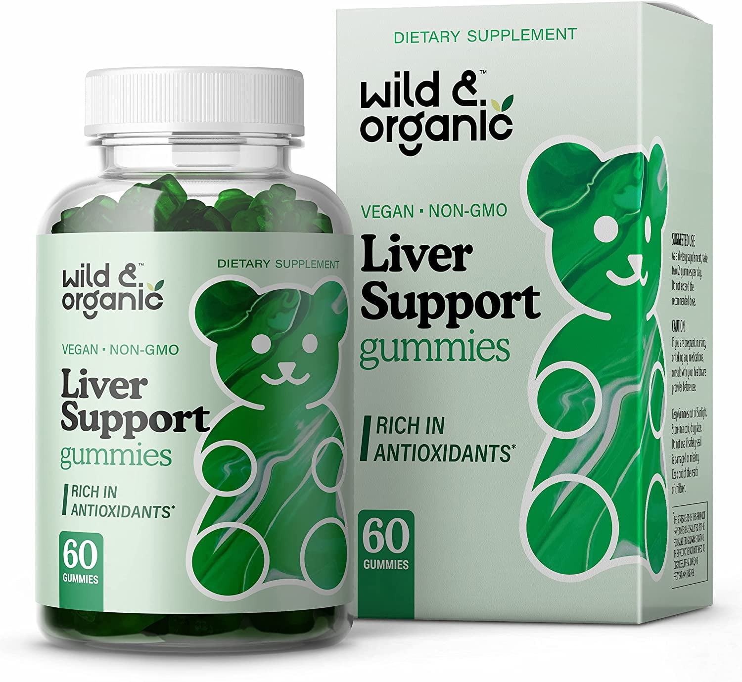 Wild & Organic Liver Support Gummies - Liver Detox & Immune Support, 60 Chews