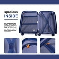 thumbnail image 5 of Landisun Luggage Sets 3 Piece, Hard Shell Suitcase Set with Spinner Wheels TSA Lock Carry on and Checked Luggage, Navy, 5 of 8