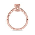 thumbnail image 3 of 1.25 Carat Princess cut Morganite and Diamond Engagement Ring in 14k Rose Gold affordable morganite & diamond engagement ring, 3 of 3