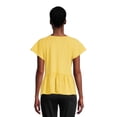 thumbnail image 3 of Time and Tru Women's Peplum Top, Sizes XS-XXXL, 3 of 5