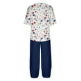 thumbnail image 5 of Nrmvnmi Women's Summer 2 Piece Outfits Casual Floral Prints Short Sleeve Pajama Tops Wide Leg Pants Lounge Sets Tracksuits Mothers Day Gifts, 5 of 5