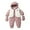 Pink, variant on LIUJUNSHOP Newborn Baby Snowsuit Bear Onesie Romper Winter Warm Coat Infant Fleece Footie Jumpsuit for Girls Boys Navy 0-6 Months