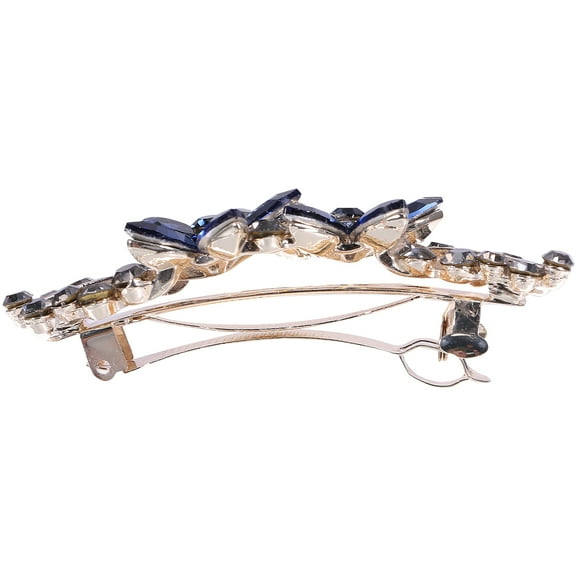 SEWCHICS Hair Clip Navy Tone 1Pcs 2.8X1.0X0.8In