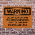 thumbnail image 4 of (2 Pack) Unlawful To Operate This Equipment Within OSHA Warning Sign 24 Inch X 18 Inch Indoor / Outdoor Rust-Free Aluminum Metal Signs for Workplace, Workshop, and Construction Site,, 4 of 8