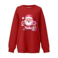thumbnail image 4 of Craaazy Christmas Sweatshirts for Women Long Sleeve Christmas Graphic Print Loose Sweatshirt Gifts, 4 of 5