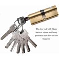 thumbnail image 3 of Cylinder Lock, 42.5/42.5(85mm) 8 Keys High Security Brass Finish Anti-Pick Anti-Drill Anti-Knock Burglar-Proof for Upvc Patio Doors Exterior/Entrance, 3 of 5