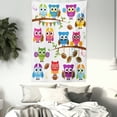 thumbnail image 3 of Owls Tapestry, Sporty Owls Cheerleader League Team Coach Football Themed Animals Cartoon Art Style, Wall Hanging for Bedroom Living Room Dorm Decor, 60W X 80L Inches, Multicolor, by Ambesonne, 3 of 5