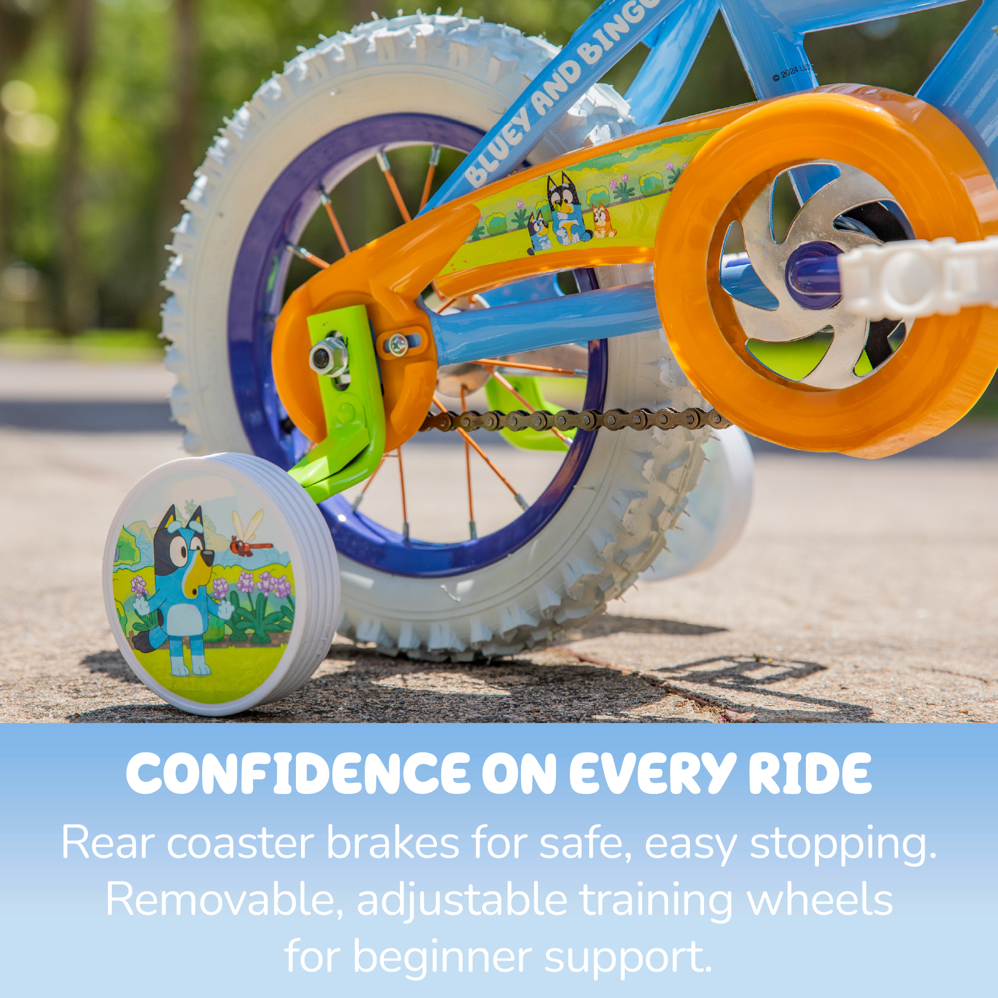 Dynacraft Bluey 12 Inch Girls Bike with Training Wheels photo 4