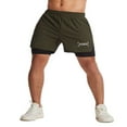 thumbnail image 4 of EIMELI Men Double Layer Sport Shorts Quick Dry Gym Athletic Workout Shorts with Pockets, 4 of 8