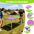 thumbnail image 6 of 5FT Outdoor Ping Pong Table, SHINPT Table Tennis Table with Net and Paddles, 5ft Portable Ping Pong Table Set for Backyard, Patio, Basement, Waterproof Mini Ping Pong Table for Party/Family Games, 6 of 11