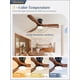 thumbnail image 3 of Ventilador de Techo Fanbulous de 52" Nogal con 3 Aspas y Control Remoto, 3475 CFM, 3 of 9