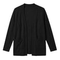 thumbnail image 5 of Nooxsoe sweater cardigan women Long Sleeved Open Front Cropped Knit Button Down Cardigans for Women Fitted Cardigans for Women Cardigan Shirt Black S, 5 of 5