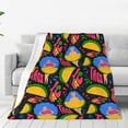 thumbnail image 3 of Yibo Taco Girl Blanket Flannel Soft and Comfortable Anti-static Bed Sofa Blanket, 3 of 9