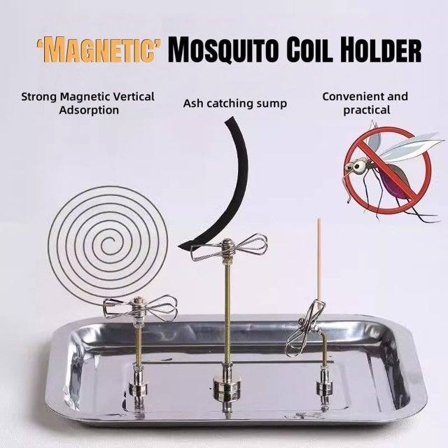 Potente soporte magnético para bobina antimosquitos Soporte magnético para bobina antimosquitos sin placas inferiores