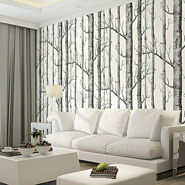 Tree best sale wallpaper bedroom