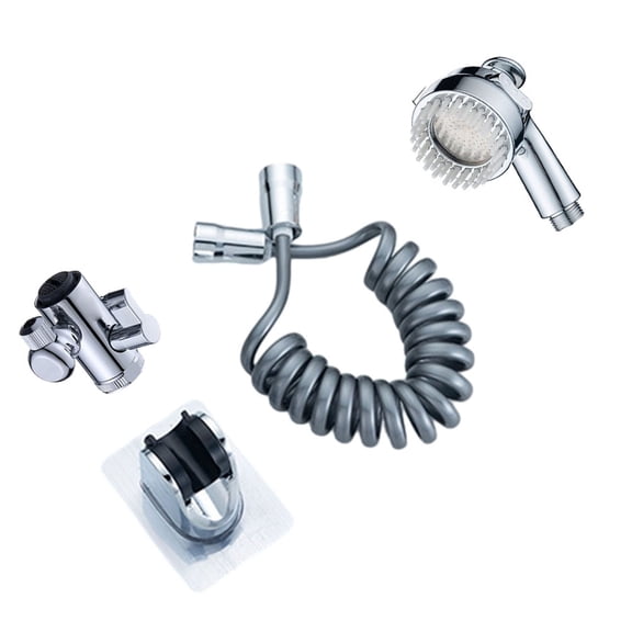 CHENGSI for Bathroom Faucet Extension Kit with Shower Head Attachment, Soft Brush Nozzle, Flexible Hose for Hair Washing, Shampoo, Pet Bathing, Easy Install