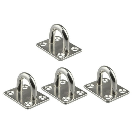 

4pcs Stainless Steel Eye Pad Plates Swing Hangers Ceiling U-Shaped Hammock Hooks