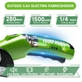 thumbnail image 4 of OUTGOO Cordless Electric Scissors, 3.5V Rechargeable Cardboard Box Cutter with Safety Lock & LED Light, Power Rotary Cutter for Fabric Carpet Leather, 4 of 9