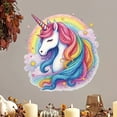 thumbnail image 1 of Adhesivos de pared con diseño de unicornio arcoíris, PVC mágico, 29,5 x 29,5 cm, 1 of 4