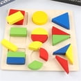 thumbnail image 4 of Leutsin Wooden Educational Puzzle Toy Matching Board For Children Geometry Design, 4 of 6