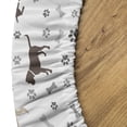 thumbnail image 5 of Ambesonne Dog Lover Fitted Round Tablecloth, Paw Print and Bones, 36"- 40" Diameter, Umber Beige Grey, 5 of 5
