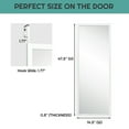 thumbnail image 2 of Costway Door Wall Mounted Mirror Full Length Hanging Wood Frame Mirror Decor White, 2 of 8