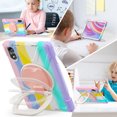 thumbnail image 4 of for Xiaomi Redmi Pad Pro/ Xiaomi Poco Pad 12.1 inch 2024 Case, 360 Rotatable Handle Stand, Shoulder Strap, Drop-Proof Design, Colourful Pink, 4 of 7