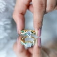 thumbnail image 5 of Rosec Jewels Lab Grown Diamond Engagement Ring 1 Carat - EF-VS Grade Certified- Designer Diamond Ring with Real Emerald, 18K Yellow Gold, US 5.00, 5 of 9