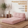 thumbnail image 6 of Giantex Convertible Folding Sofa Bed, Fold Out Sleeper Chair, Floor Sofa for Bedroom, Pink, 6 of 9