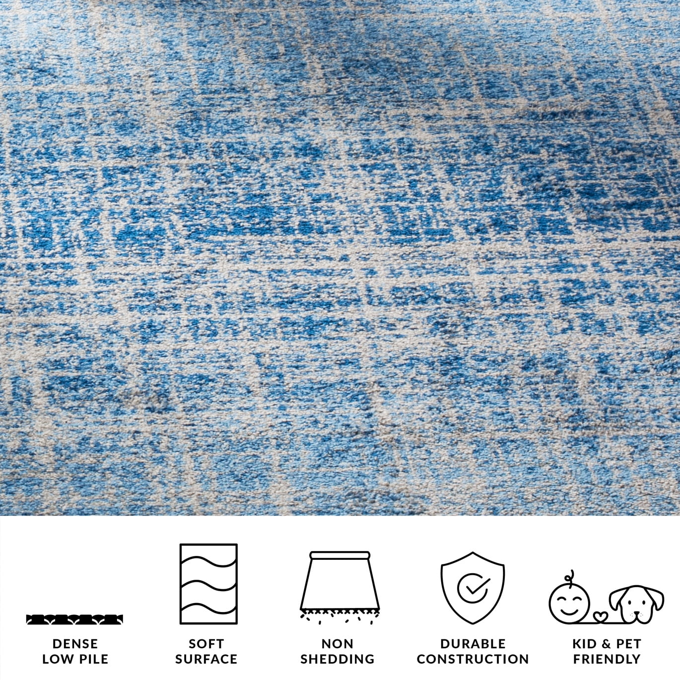 Safavieh Adirondack Kiersten Abstract Area Rug, Blue/Silver, 4' x 6'