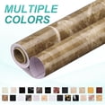 thumbnail image 3 of Uxcell Wood Grain Wallpaper Border 6" x 16.4ft Textured Frame Sticker, Brown Stone, 3 of 7