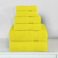 thumbnail image 7 of Elegant Comfort Cotton 6-Piece Towel Set, Includes 2 Washcloths, 2 Hand Towels and 2 Bath Towels, 100% Turkish Cotton - Highly Absorbent and Super Soft Towels for Bathroom, Yellow, 7 of 7