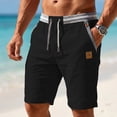 thumbnail image 6 of Uwinwear Men's Athletic Shorts Casual Classic Fit Drawstring Short Pants Summer Beach Casual Shorts with Elastic Waist and Pockets,Black,XXXL, 6 of 6