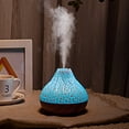 thumbnail image 4 of Rbaofujie Small Humidifiers for Bedroom Wood Grain Small Volcano Humidifier Silent Seven Color Ambient Light Simulation Usb Flame Humidifier Air Purifiers for Home Large Room, 4 of 8