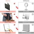 thumbnail image 3 of 1 Piece Vanity Mirror, Portable Folding Dresser Mirror - Standing Desk Mirror Folding Table Mirror - Standing Rectangular Mirror - Black, 3 of 5