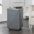 thumbnail image 6 of Adrian 20.75" Contemporary Minimalist Square Accent Table , Gray Terrazzo Finish, 6 of 9