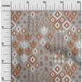 thumbnail image 1 of oneOone Tissu en Coton Flex Imprimé Ikat Bloc & Géométrique BTY 40 Pouces de Large, 1 of 4