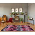 thumbnail image 2 of Milan Red Black Damask Area Rug 5'2" x 7'5", 2 of 5