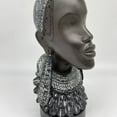 thumbnail image 4 of Gift Box Go 12" African Lady Resin Head Statue, African Women Sculpture, Set of 1, 4 of 9