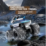 HNH 1:16 RC Waterproof Monster Truck, Amphibious RC Cars 4WD Remote Control Car Trucks, All Terrain Off-Road Pickup Cybertruck Toy for 6-15 Year Old Boys Girls Kids Gifts