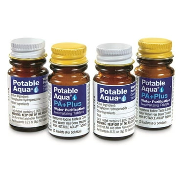Potable Aqua Neutralizing Tablets Camping Water Purifier