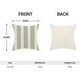 thumbnail image 5 of Sage Green Pillow Covers 18 x 18 Inch, Beige Boho Polka Dots Striped Decor Throw Pillows for Couch Bed, Geometric Modern Farmhouse Outdoor Decorative Pillowcase Linen Cushion Cover Set of 2, 5 of 6