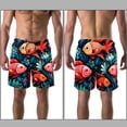 thumbnail image 3 of luoweisi Men's Beach Shorts Quick Dry Swim Trunks with Mesh Lining Fish L, 3 of 5