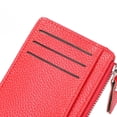 thumbnail image 4 of Bolsa Monedero de cuero Retro para mujer, 5 uds., con cremallera, diseño de Litchi, tarjetero (marrón) Likrtyny  Para Estrenar, 4 of 9