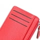 thumbnail image 2 of Bolsa Bolso Monedero de cuero Retro para mujer, 5 uds., con cremallera, patrón Litchi, tarjetero (rojo), 2 of 4