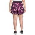 thumbnail image 3 of Reebok Women's Plus Size Printed Essential Running Shorts with Pockets, 3 of 5