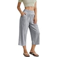 thumbnail image 5 of Women's Wide Leg Pants with Pockets High Waist Loose Sweatpants Casual Lounge Yoga Workout by Yigetop Light Ashy S, 5 of 7