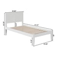 thumbnail image 4 of Madison Lit Plateforme en Bois Massif Simple TG, Blanc, 4 of 5