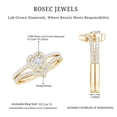 thumbnail image 6 of Rosec Jewels Certified Lab Diamond Heart Engagement Ring Set with Enhancer - EF-VS Quality, 18K Yellow Gold, US 7.50, 6 of 9